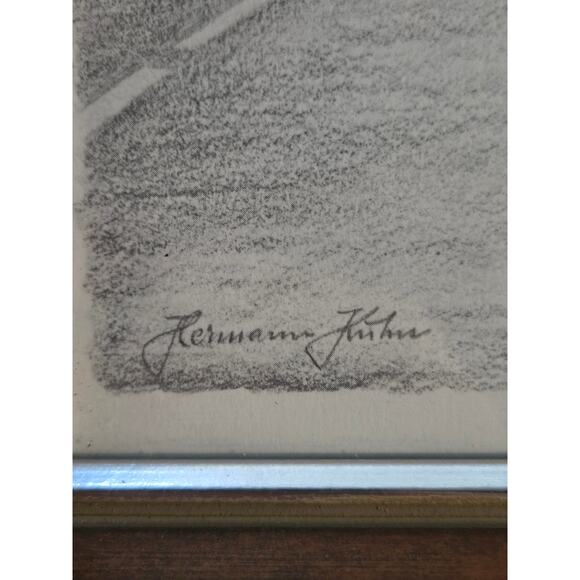 Hermann Kuhn Kemnat Germany Print St Bartholomaus Church 19x13.75" Framed - Picture 9 of 10